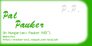 pal pauker business card